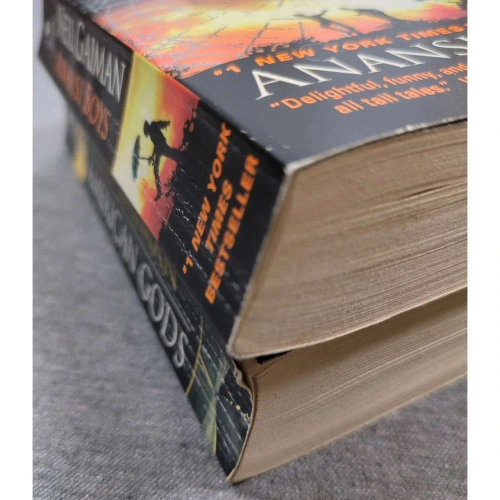 Neil Gaiman Lot of 2 American Gods &‎ Anansi Boys Vintage Paperbacks
